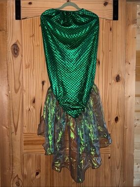 Green Mermaid-Style girls Halloween costume Skirt